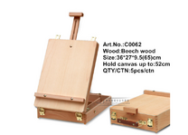 Без бренда «Набор подарочный «Две картинки» 27 предметов: этюдник 35 см из бука, краски акрил 12x12 мл, 2 холста 22x30 на мдф, 10 кисти, мастихин, палитра» в Уфе