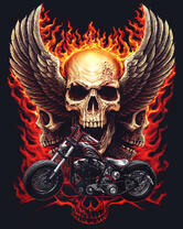 Без бренда «Коробка 20 шт: Пылающий череп с крыльями» в Уфе