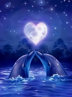 Без бренда «Дельфины под луной вида сердца (20шт)» в Уфе