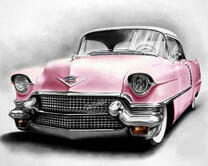 Нежно-розовый автомобиль