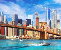 Висячий мост в Нью-Йорке