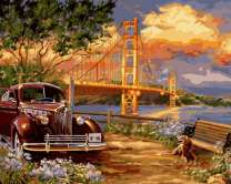 Без бренда «Американский автомобиль на фоне моста через залив» в Уфе