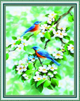 Без бренда «Две птички на цветущей яблоне» в Уфе в интернет-магазине  Без бренда «Две птички на цветущей яблоне» в Уфе