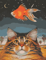 Большой котик и золотая рыбка