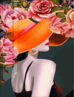 Без бренда «Дама в яркой шляпе и розы» в Уфе в интернет-магазине  Без бренда «Дама в яркой шляпе и розы» в Уфе