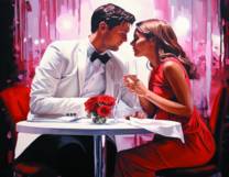 Без бренда «Пара на свидании в ресторане» в Уфе в интернет-магазине  Без бренда «Пара на свидании в ресторане» в Уфе