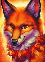 Без бренда «Хитрая лиса с осенним венком» в Уфе в интернет-магазине  Без бренда «Хитрая лиса с осенним венком» в Уфе