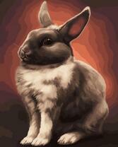 Пушистый серый кролик